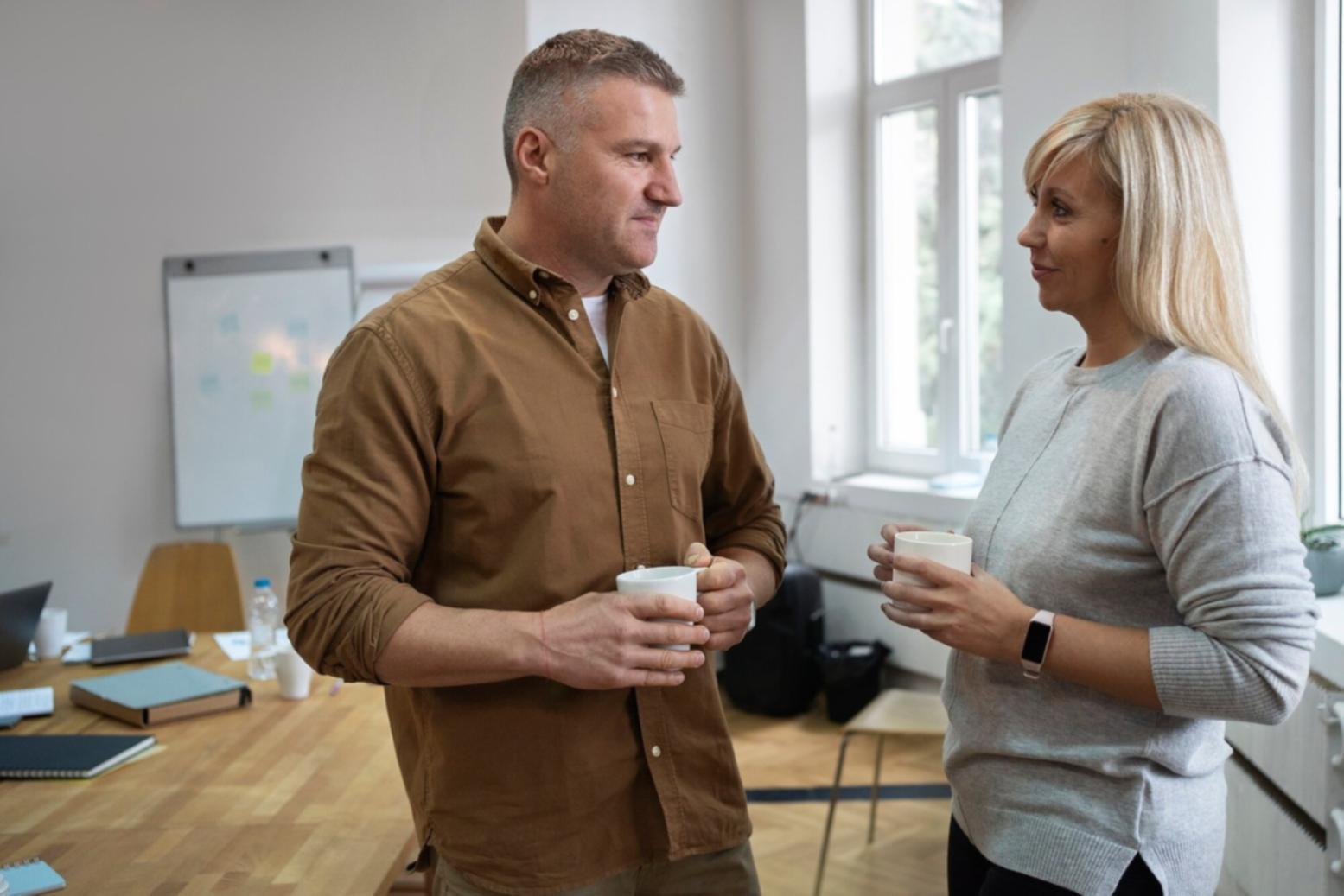 Team reviewing budget planning strategies with clients